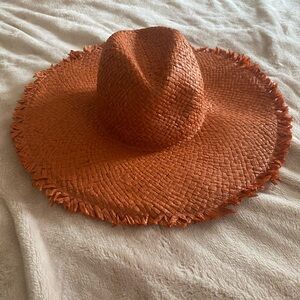 Orange Woven Cowboy Hat